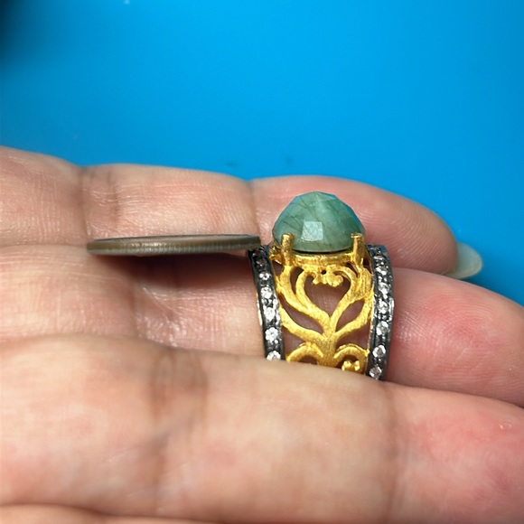 🖤NEW💕Green gemstone ring - Picture 7 of 16